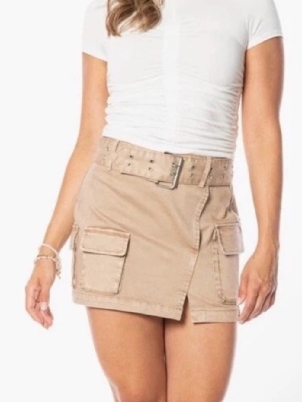 Juicy Couture Taupe Cargo Mini Skirt
